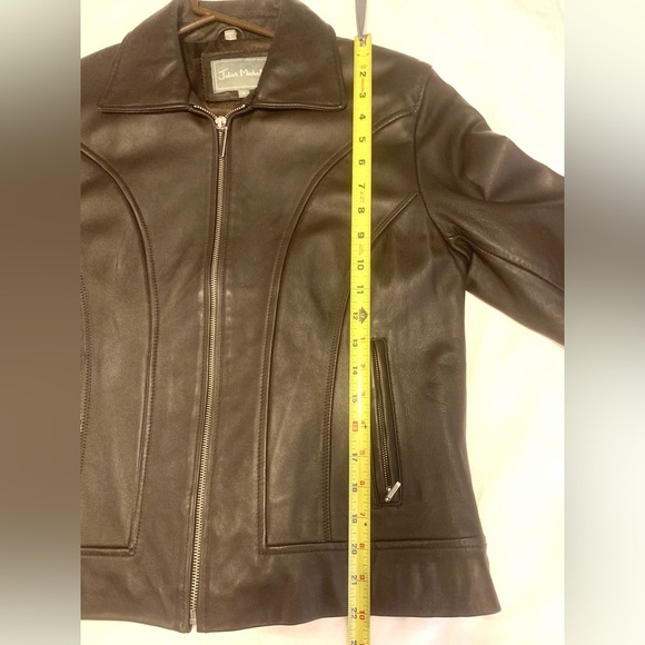 Michele Women's Brown Leather Jacket - Picture 6 of 6